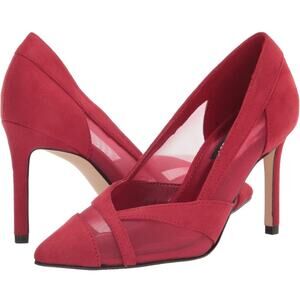 Nine West Evani NWOT Pointy Toe Faux Suede Heel Shoes with mesh detail. No Box